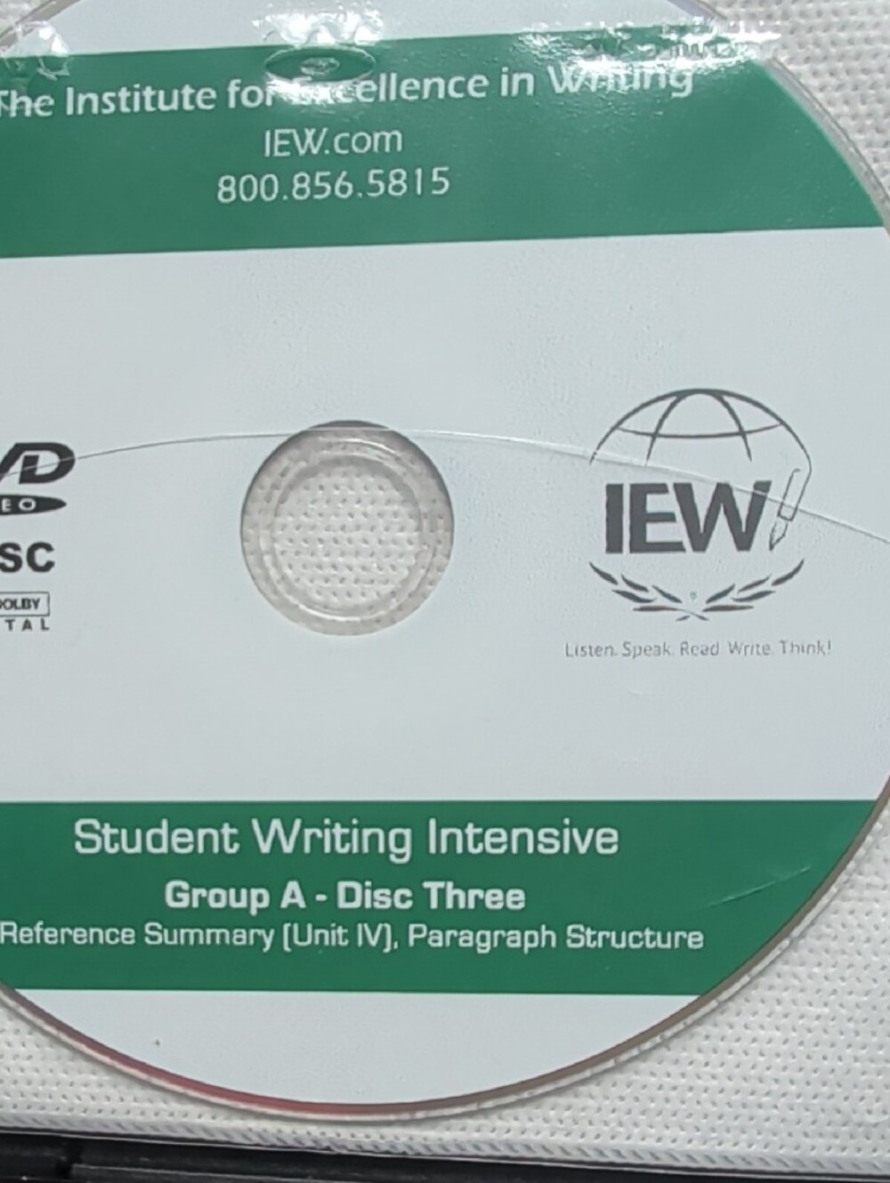 Student Writing Intensive Level A Set - IEW Institute For Excellence In Writing - Picture 10 of 11